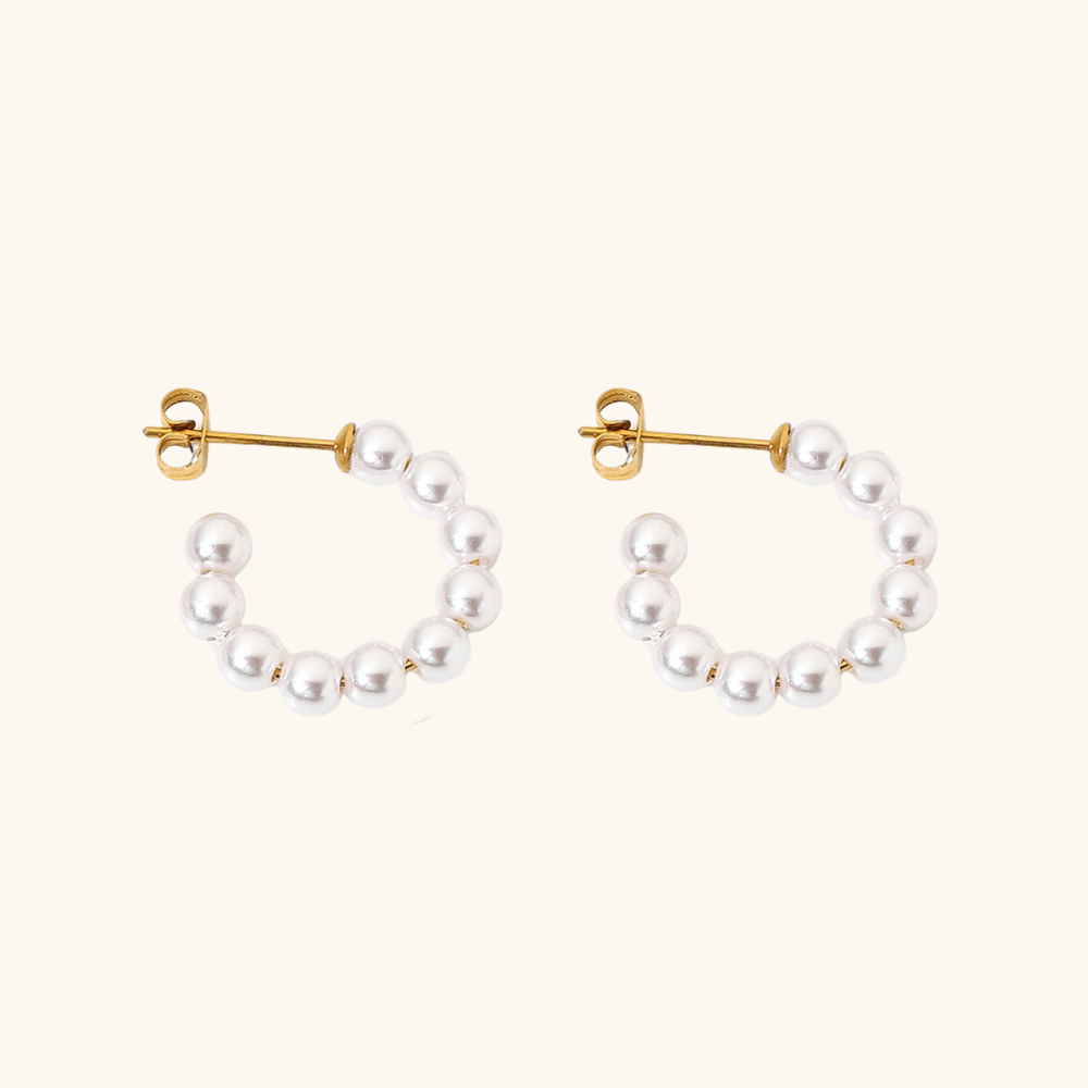 Mini Pearl Hoops 1