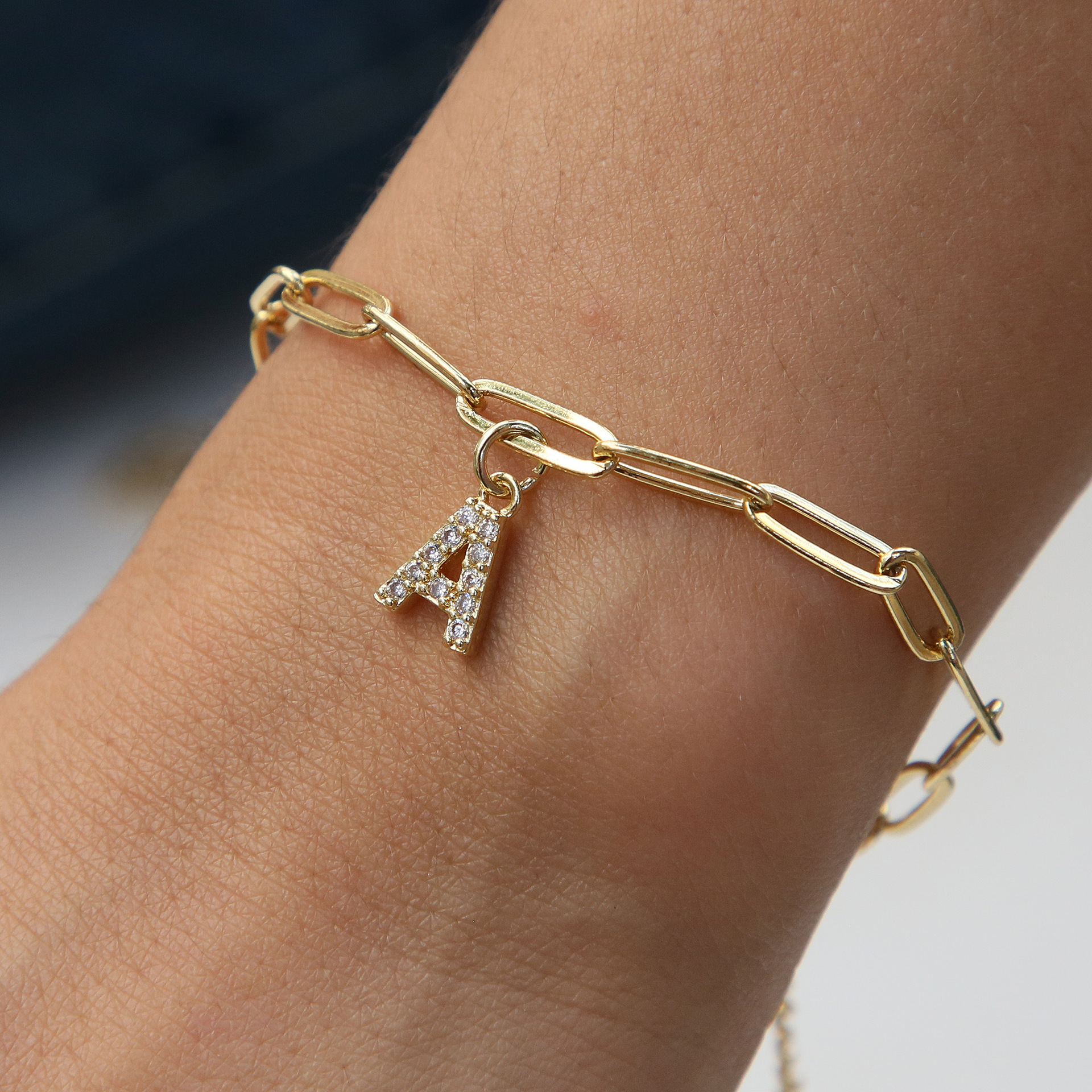 Dainty Letter Link Bracelet 3