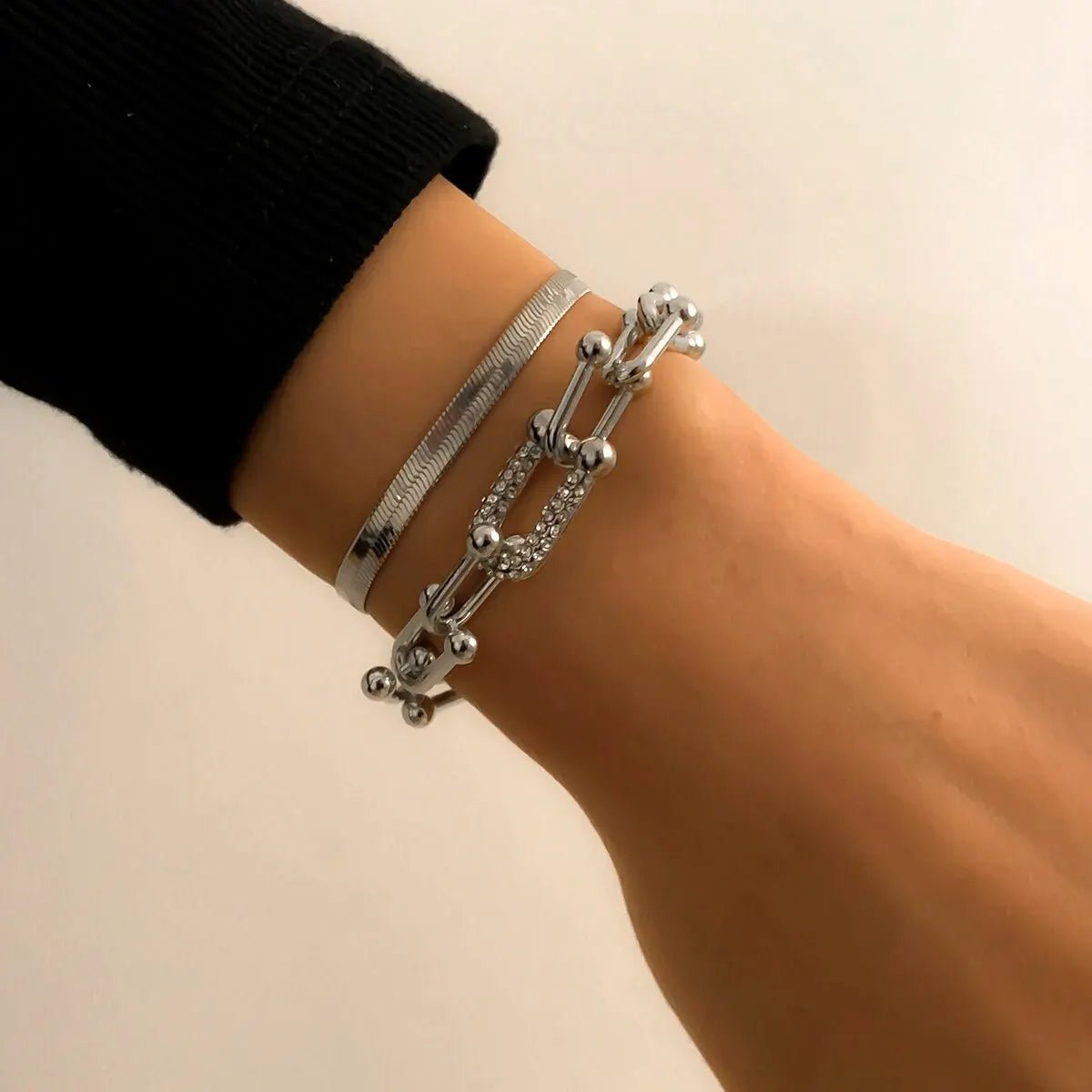Dual Chain Bracelet Set – 2 Pieces 3