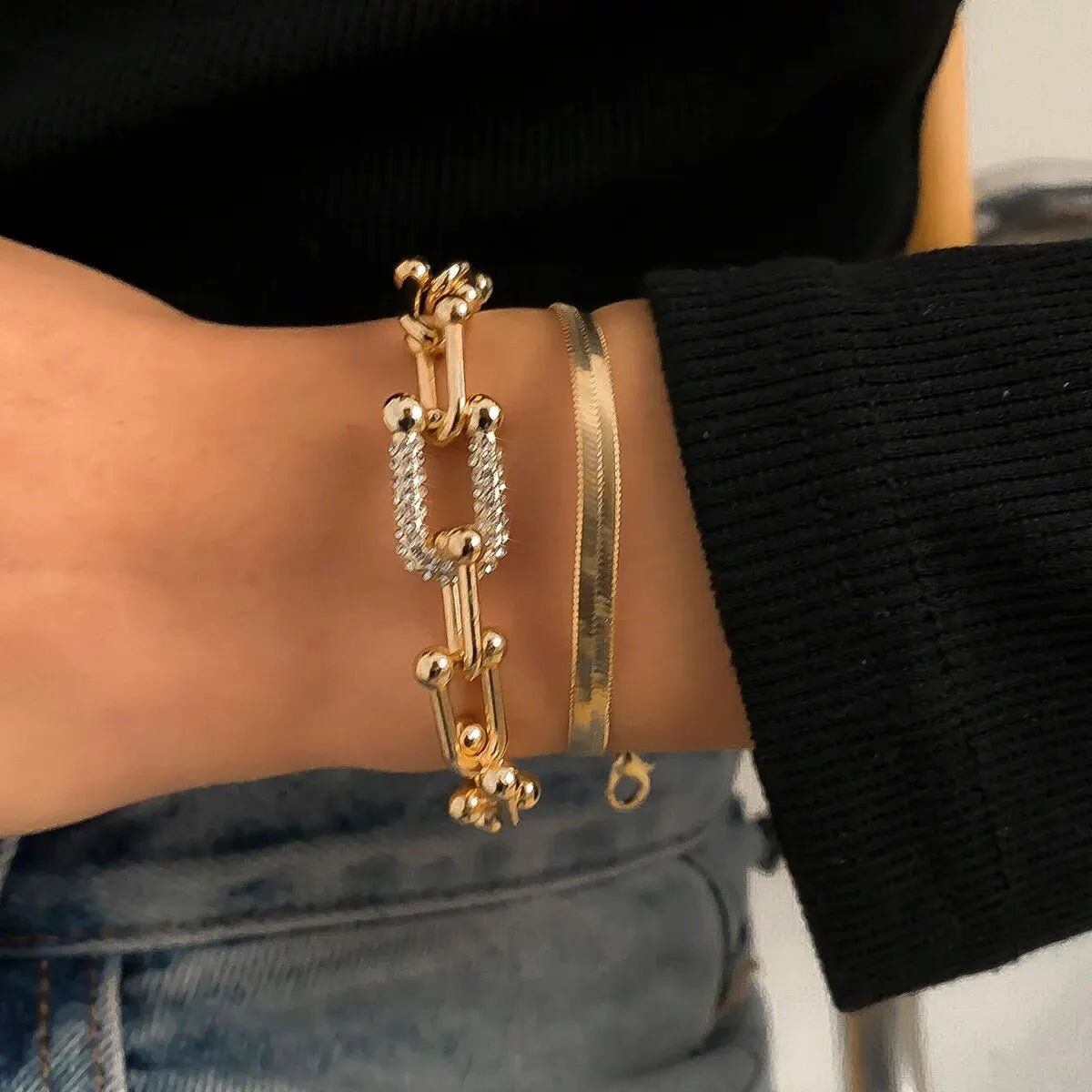 Dual Chain Bracelet Set – 2 Pieces 4