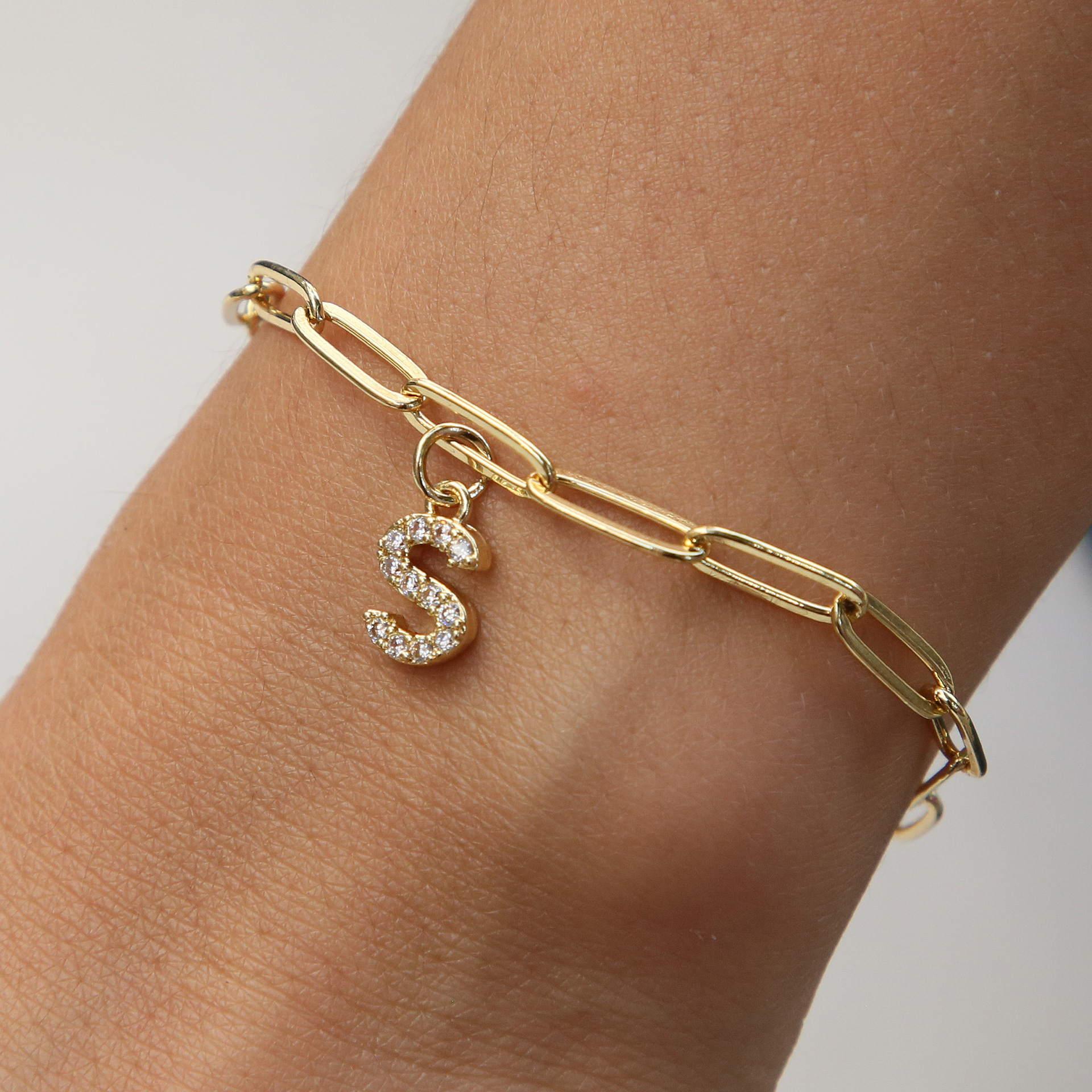 Dainty Letter Link Bracelet 4