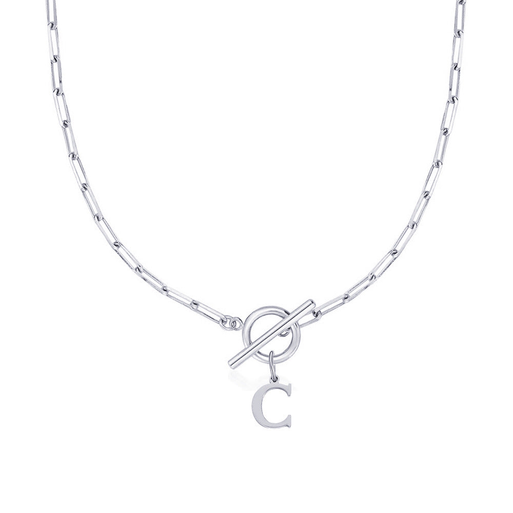 Signature Letter Lock Necklace 14