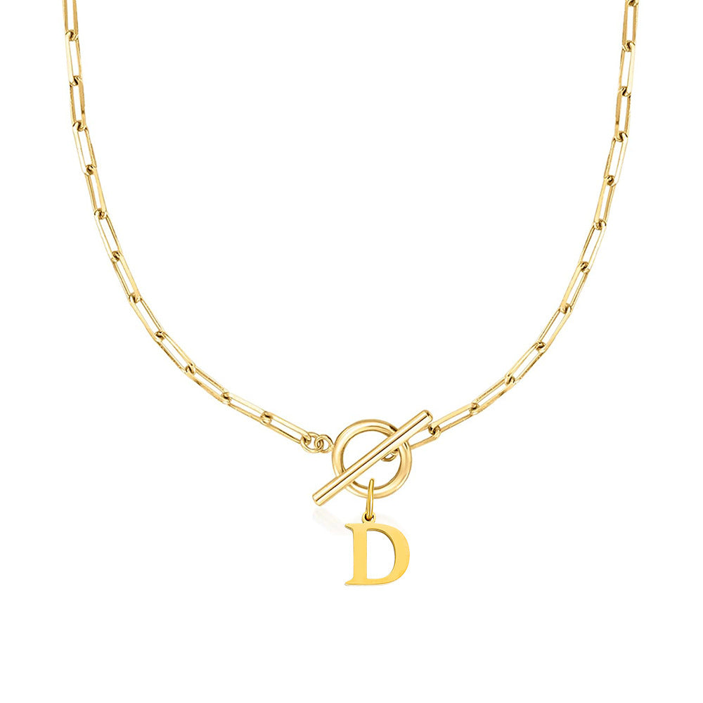 Signature Letter Lock Necklace 15