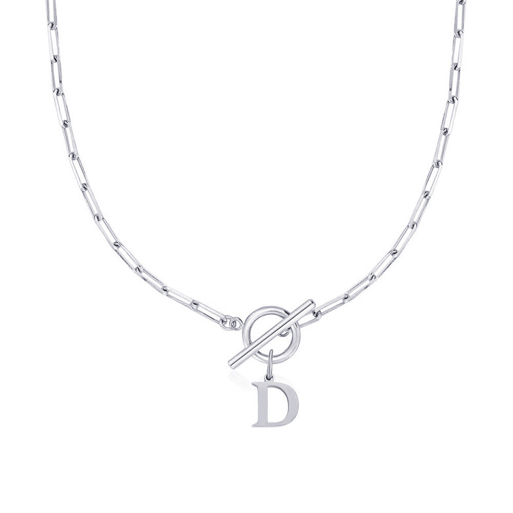 Signature Letter Lock Necklace 16