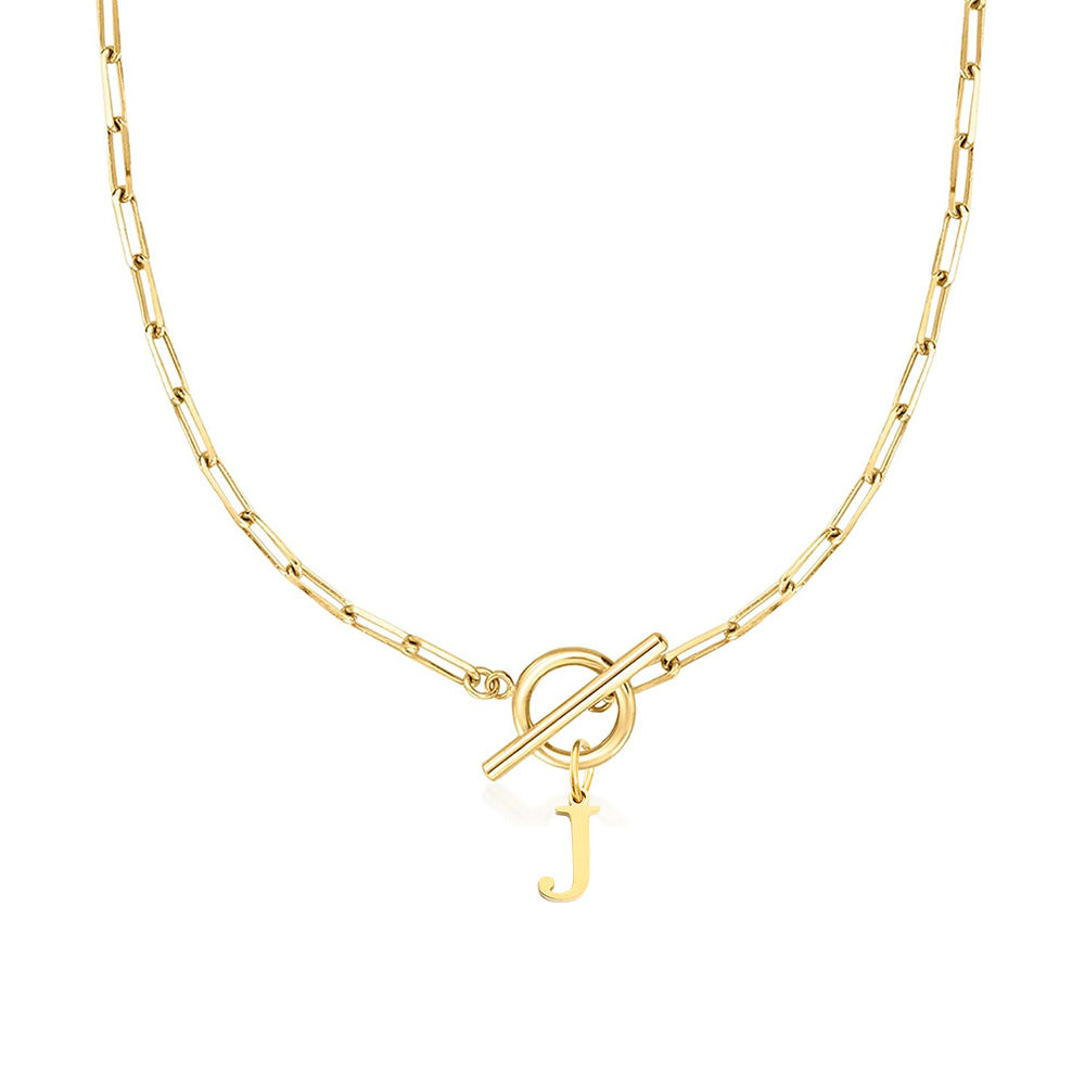 Signature Letter Lock Necklace 27
