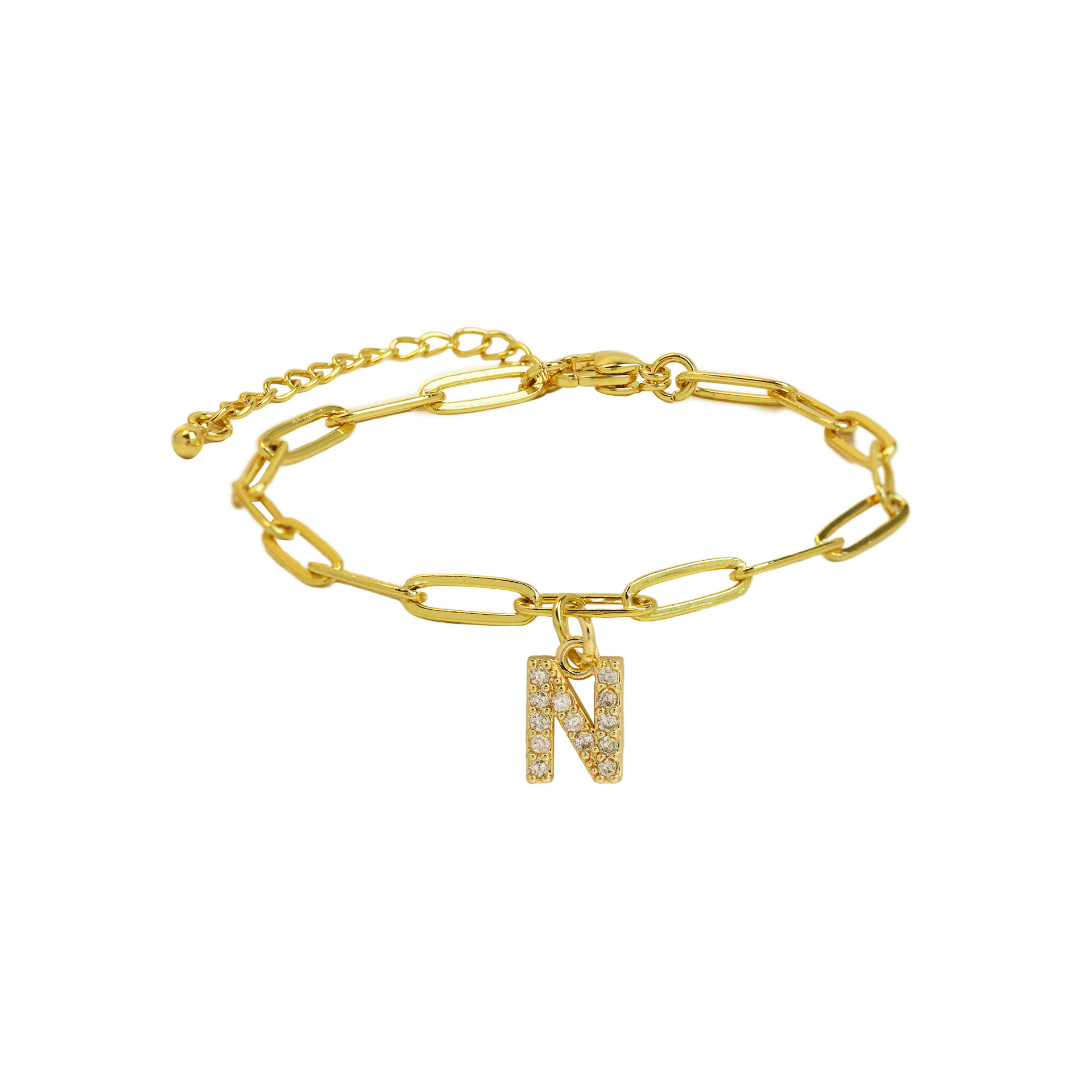 Dainty Letter Link Bracelet 20
