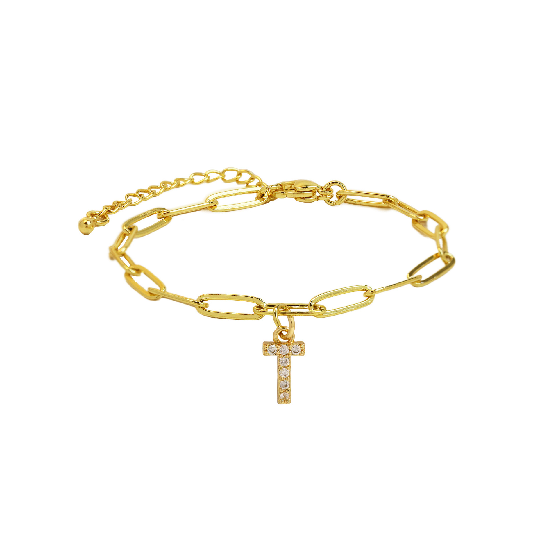 Dainty Letter Link Bracelet 26
