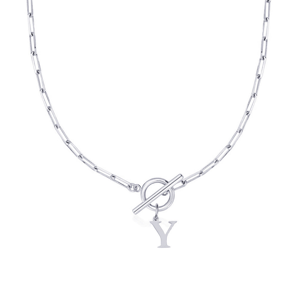 Signature Letter Lock Necklace 58