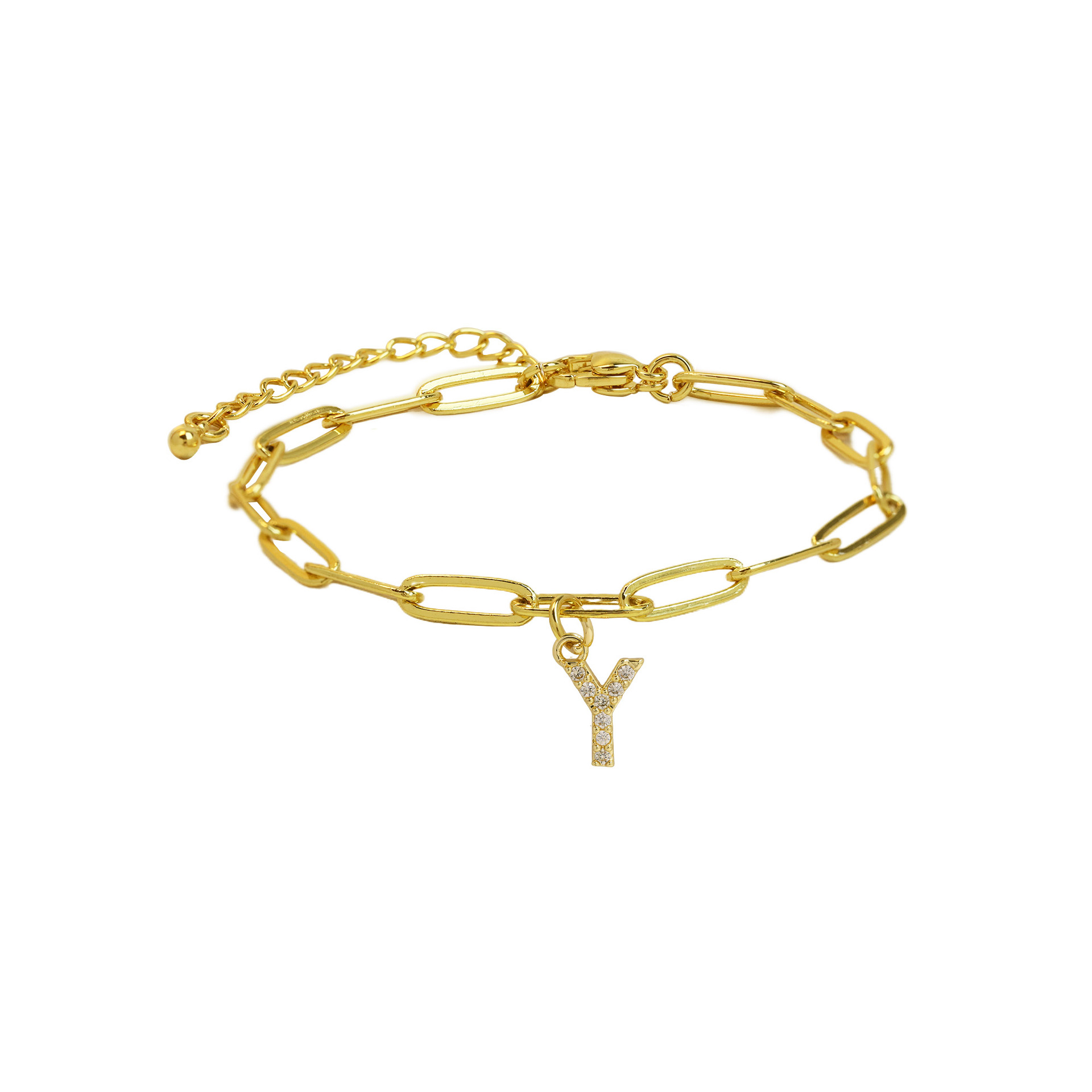 Dainty Letter Link Bracelet 31