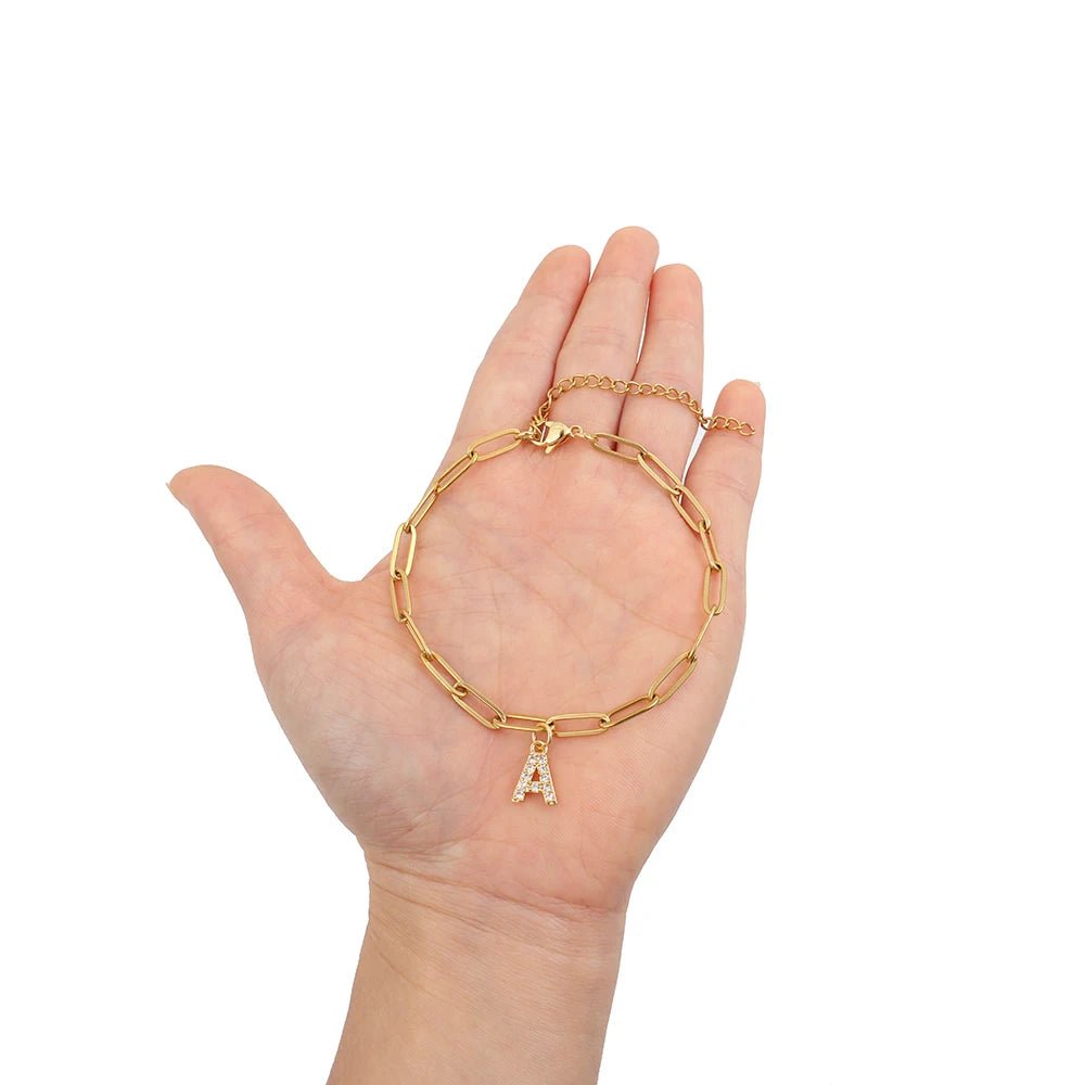 Dainty Letter Link Bracelet 6