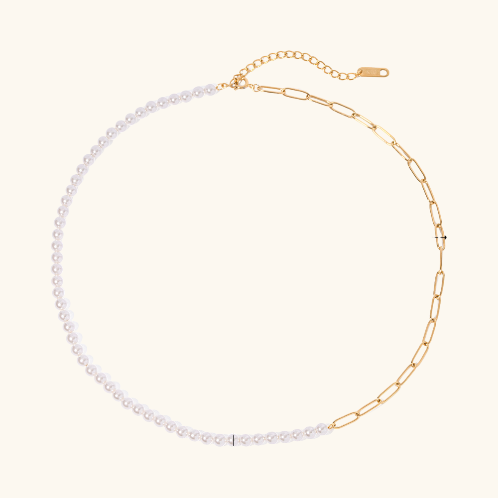 Serena Mixed Link Pearl Choker