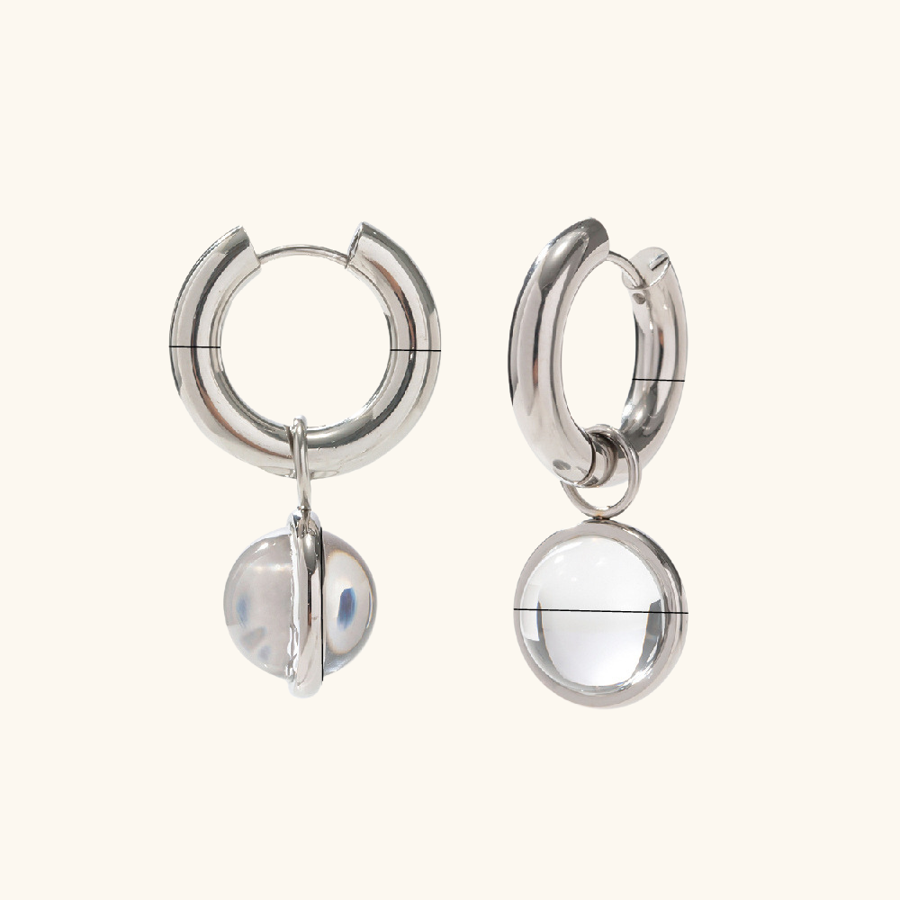 Pearl Drop Hoops