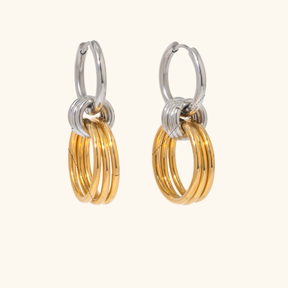 Gold Layered Drop Hoops