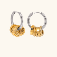 Mixed Ring Drop Hoops