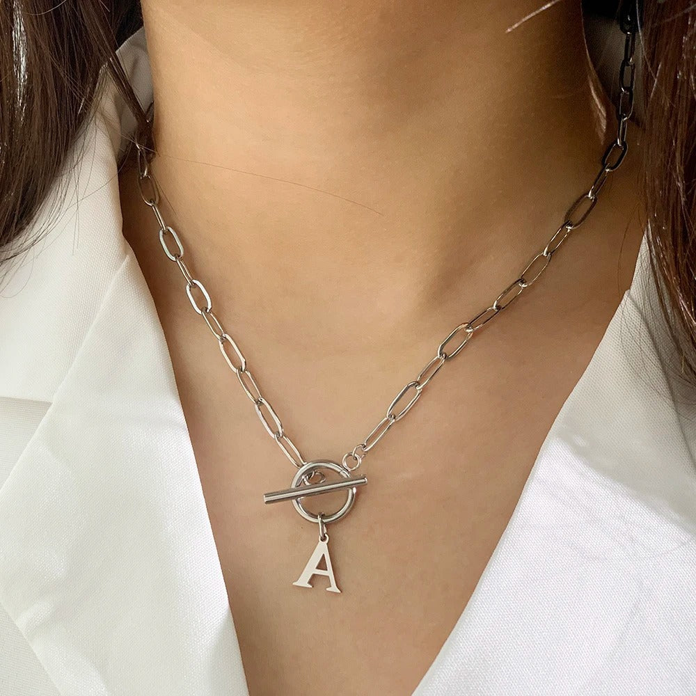 Signature Letter Lock Necklace 3