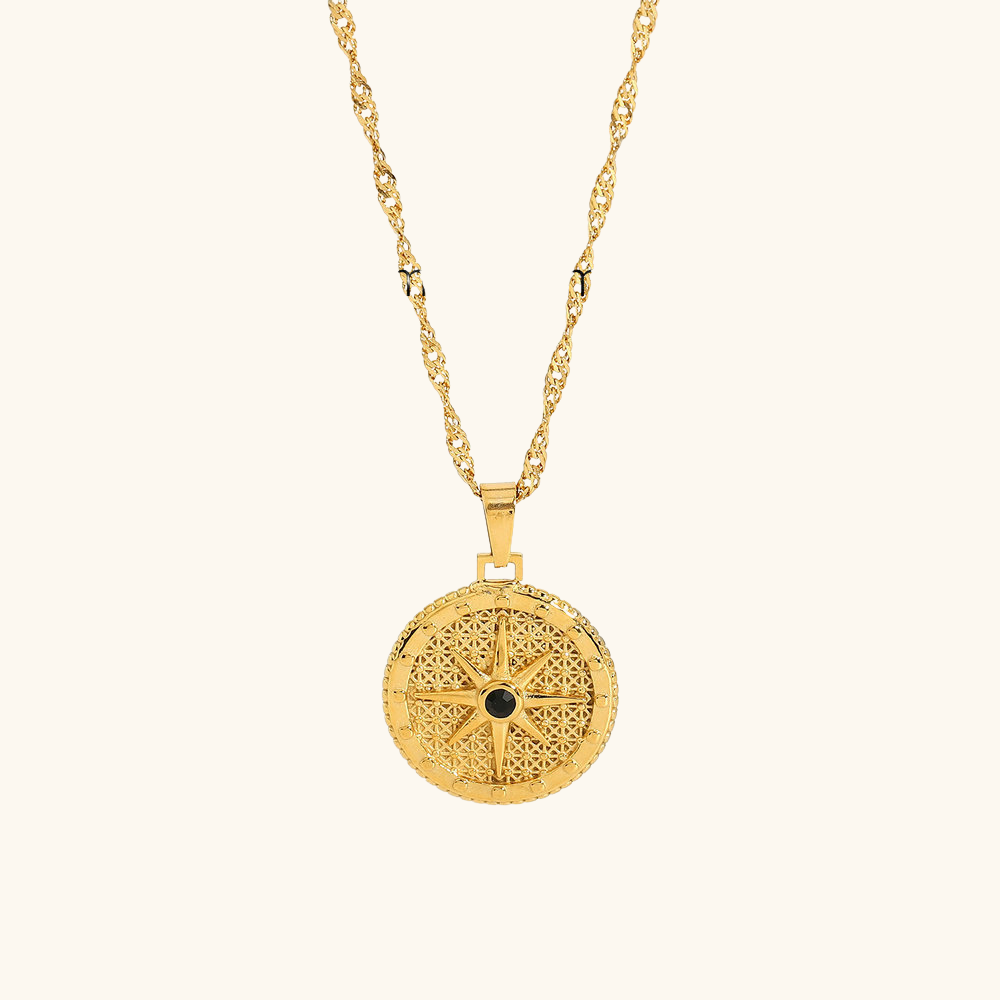 Orion Compass Coin Necklace