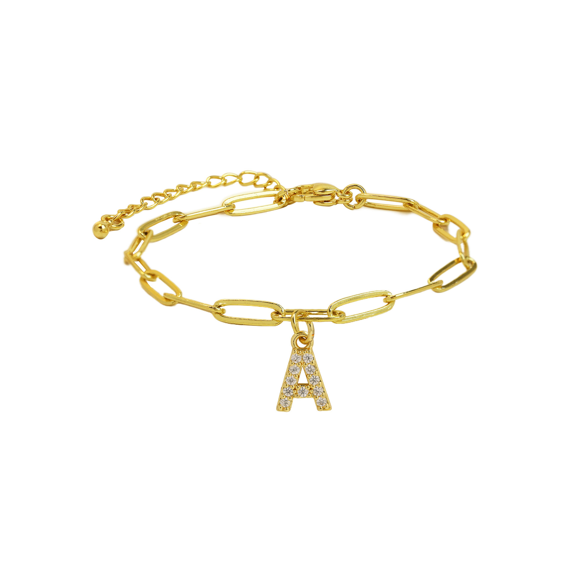 Dainty Letter Link Bracelet 7