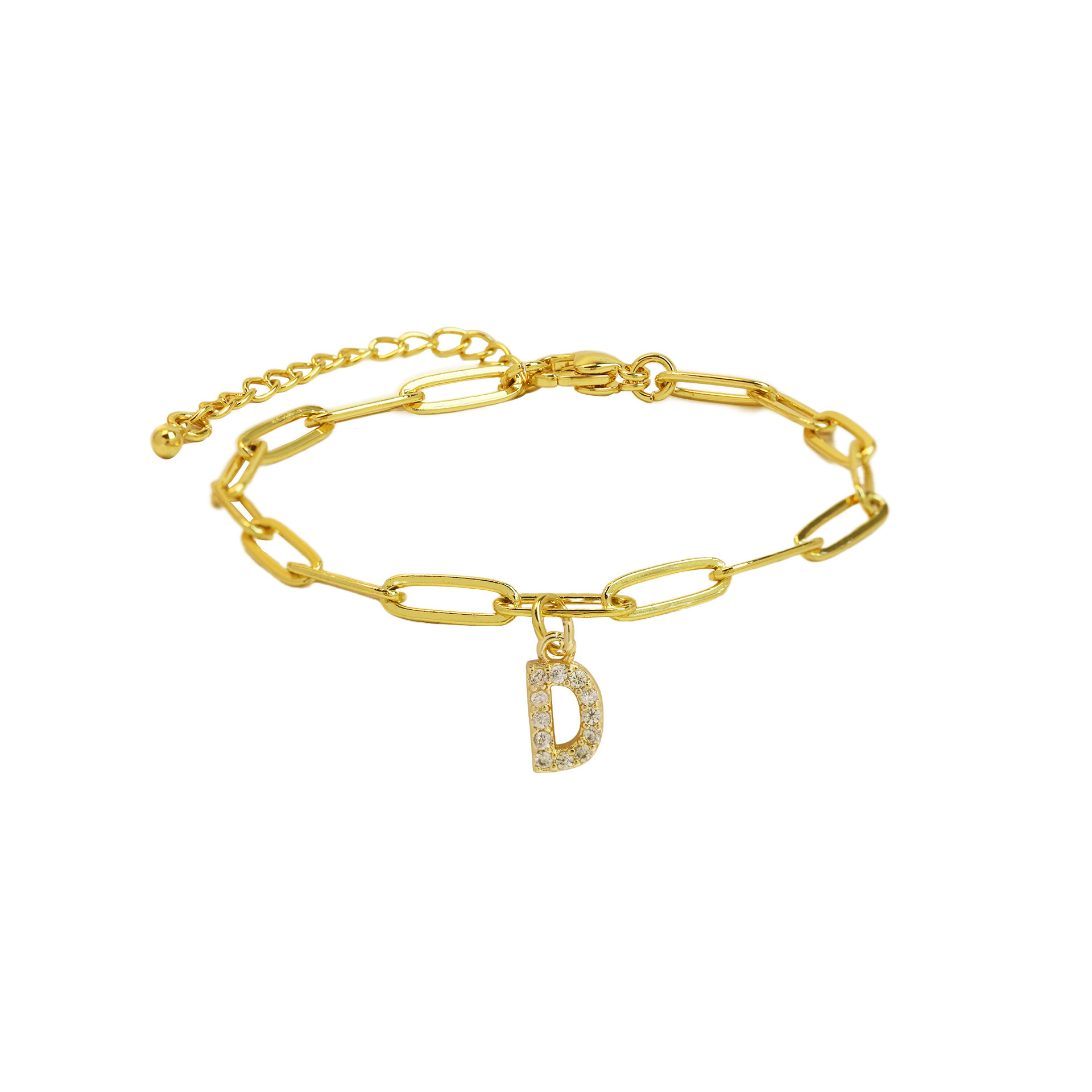 Dainty Letter Link Bracelet 10