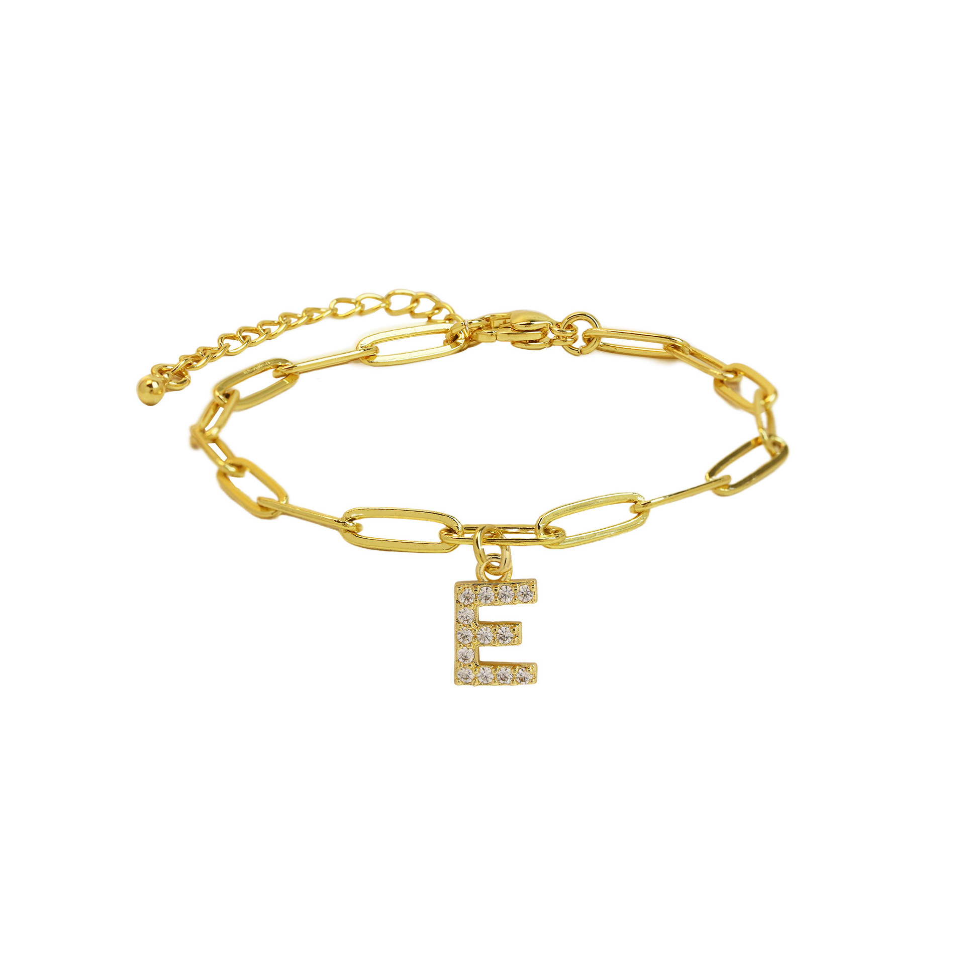 Dainty Letter Link Bracelet 11