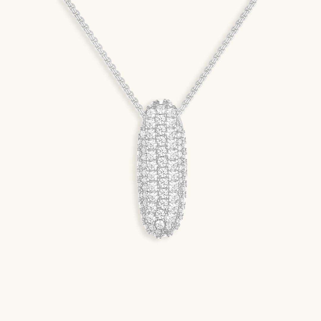 Bubble Initial Diamond Necklace 27