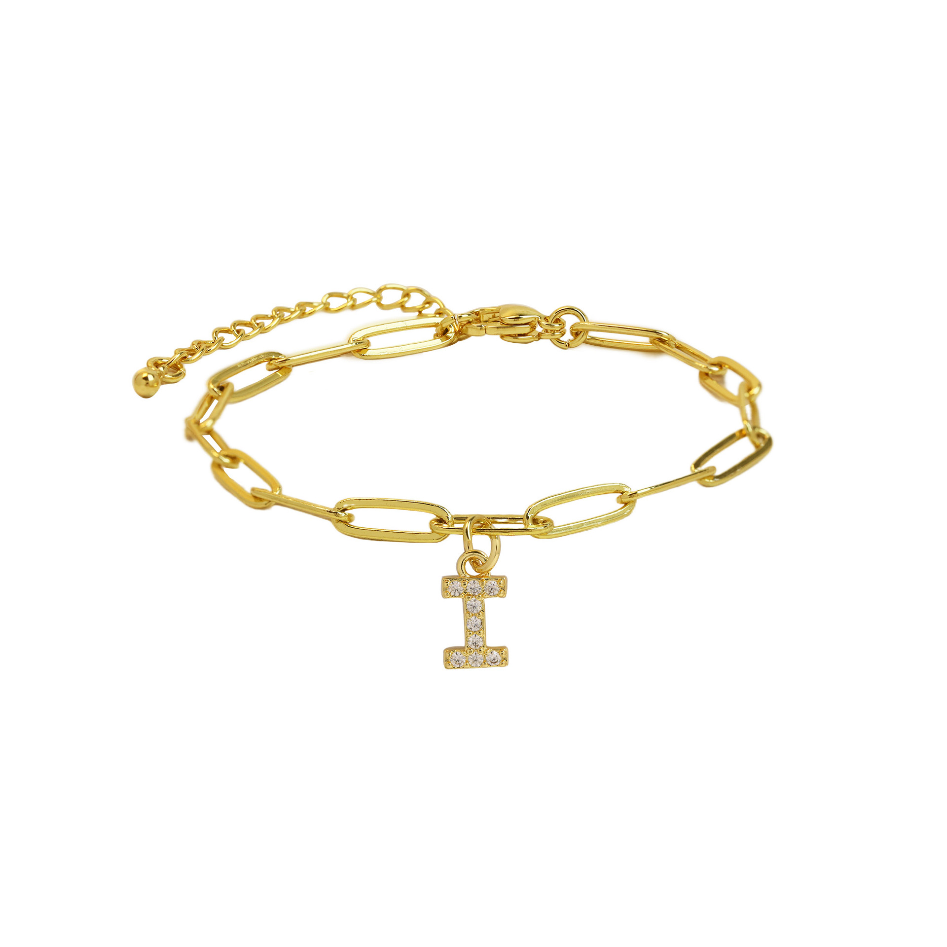 Dainty Letter Link Bracelet 15