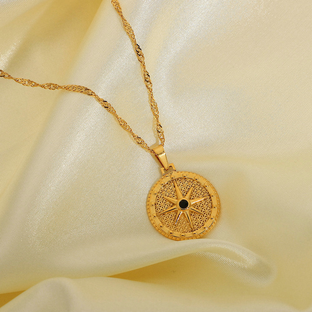 Orion Compass Coin Necklace