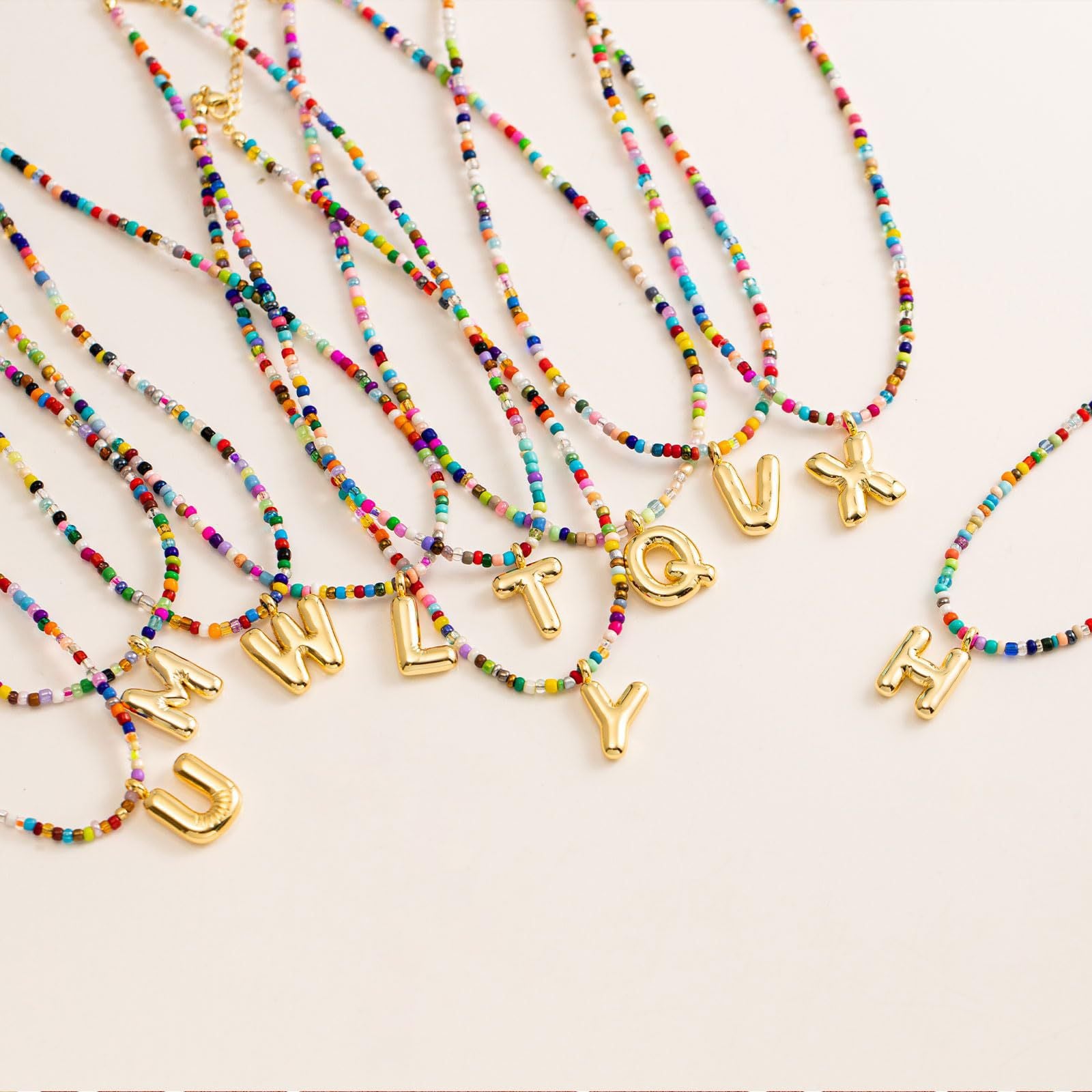 The Colorful Letter Necklace 8