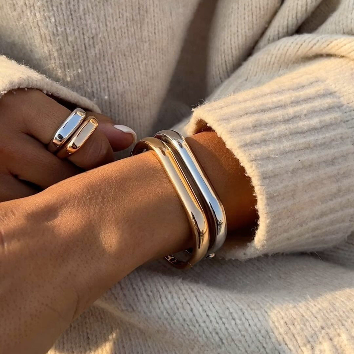 Oval Cuff Bracelet