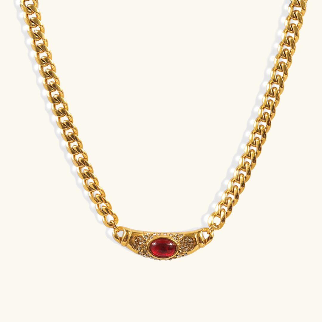 Rhea Vintage Gem Necklace