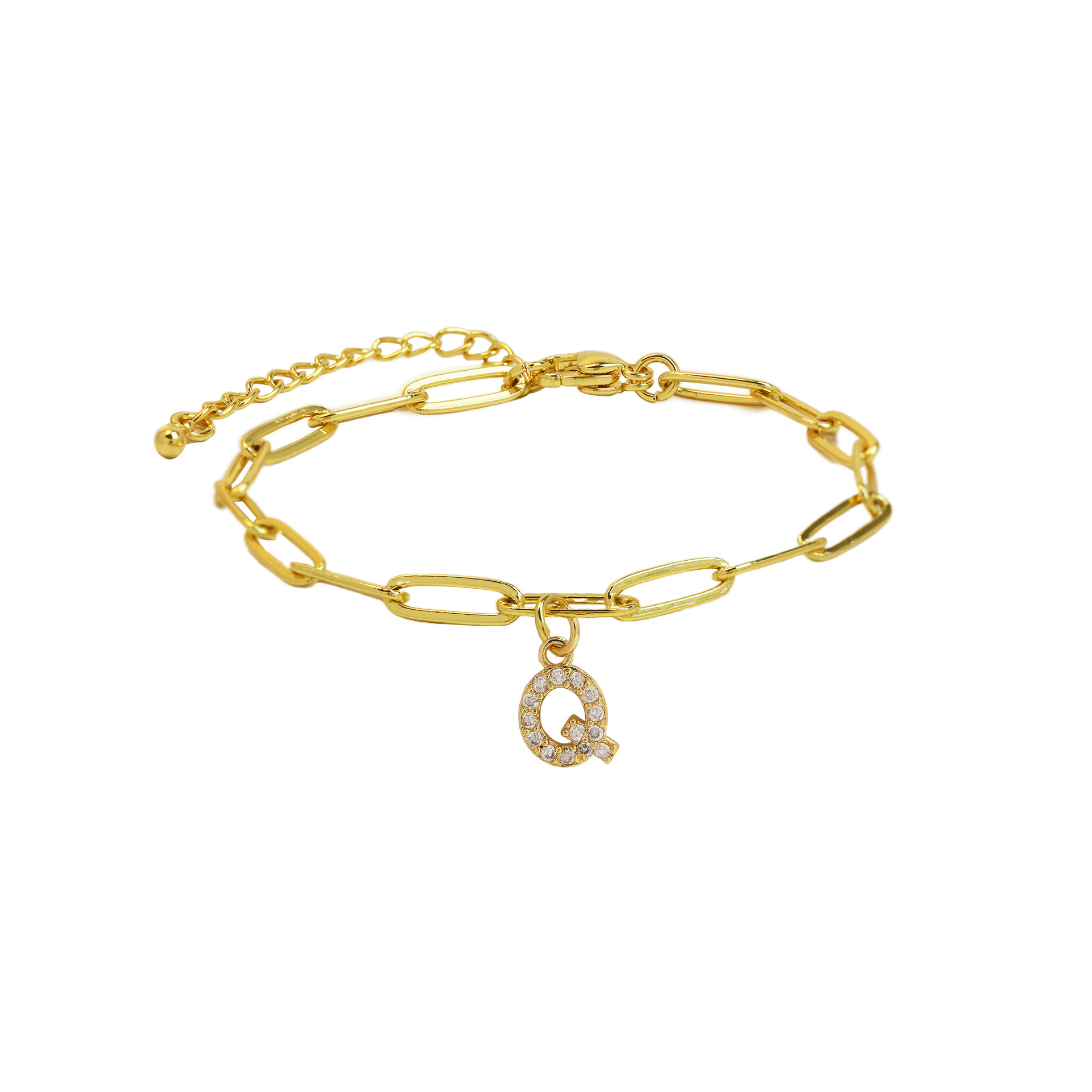 Dainty Letter Link Bracelet 23