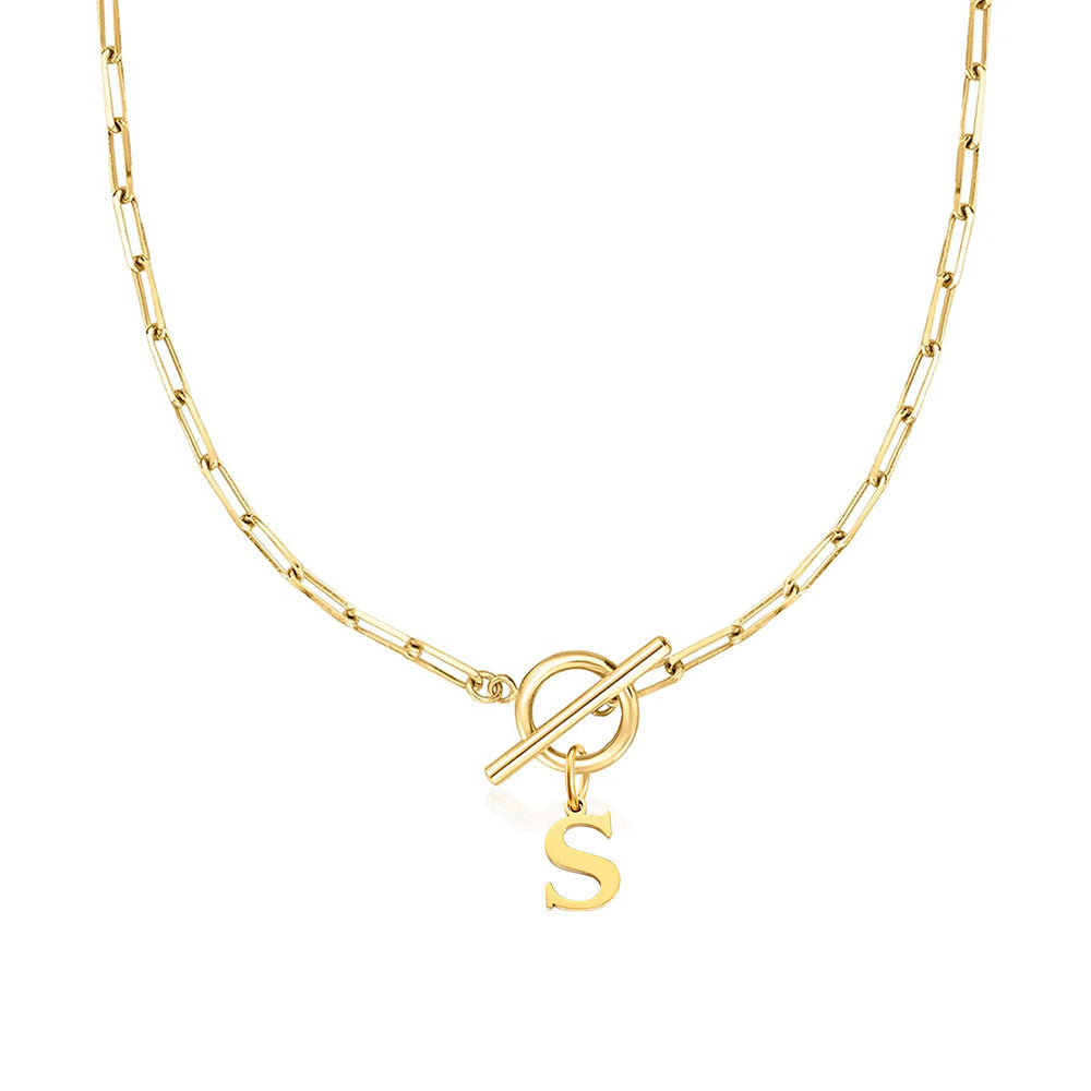 Signature Letter Lock Necklace 45