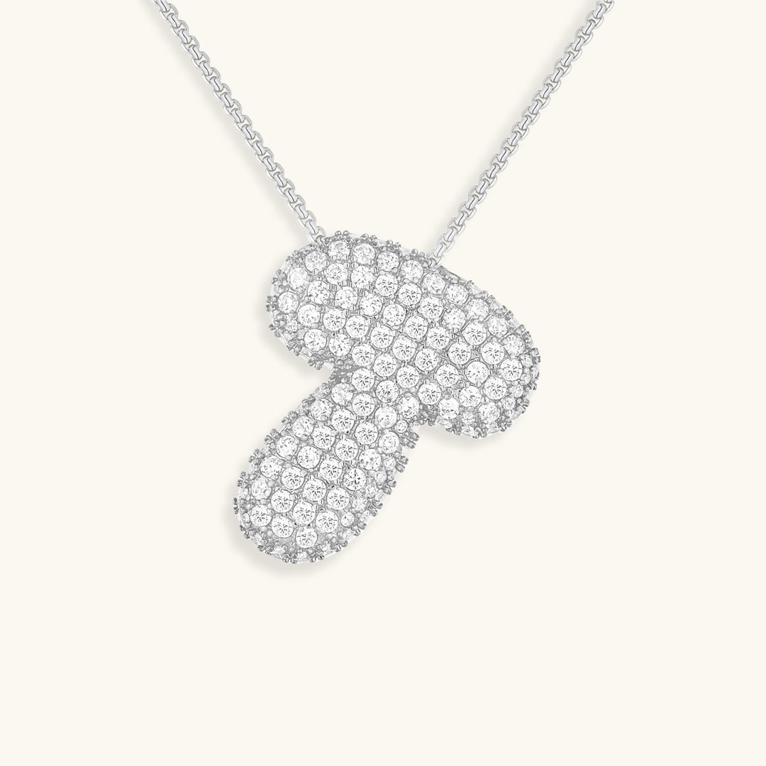 Bubble Initial Diamond Necklace 49