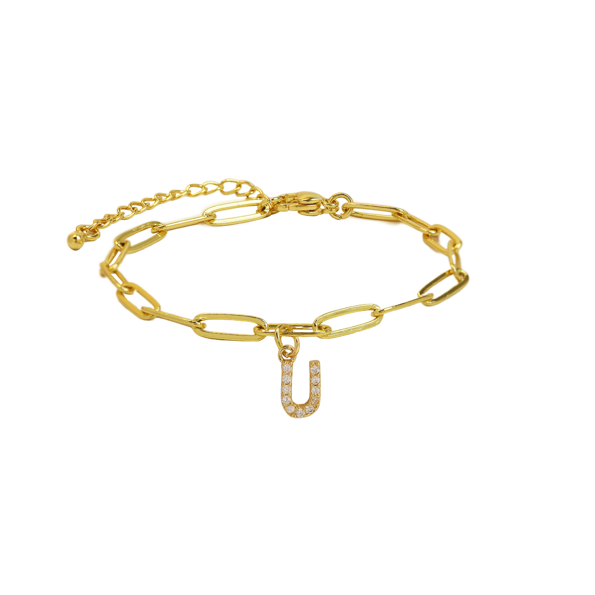Dainty Letter Link Bracelet 27