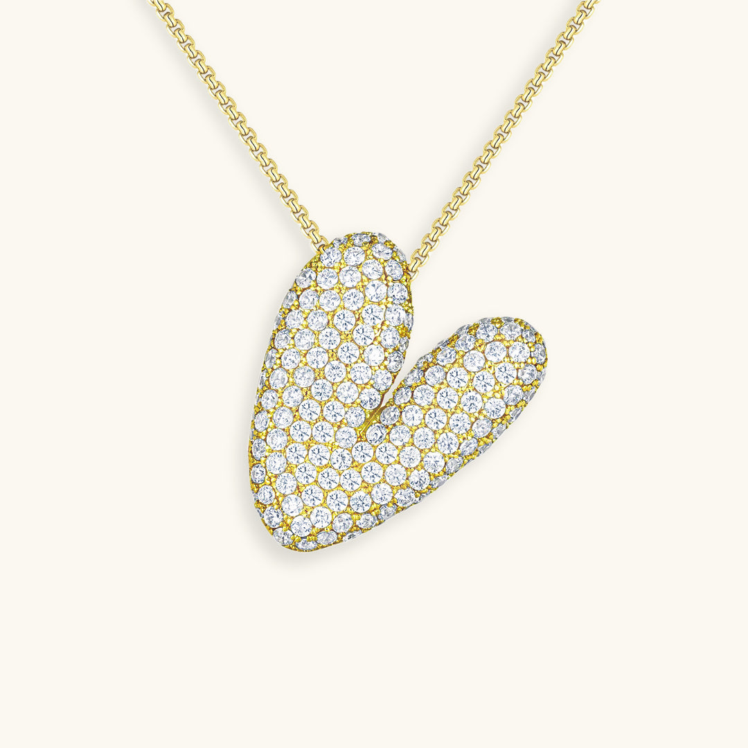 Bubble Initial Diamond Necklace 52