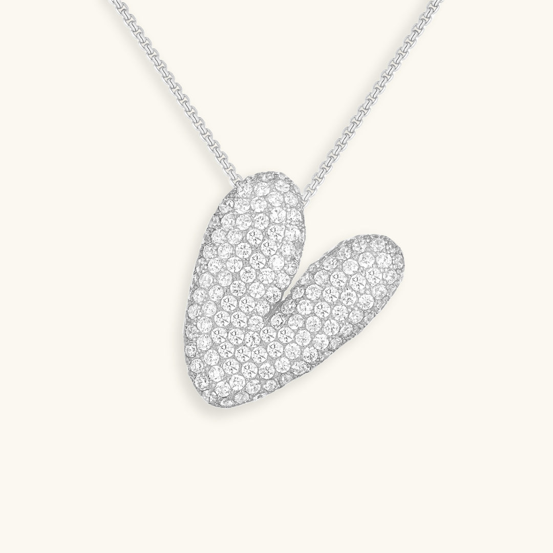 Bubble Initial Diamond Necklace 53