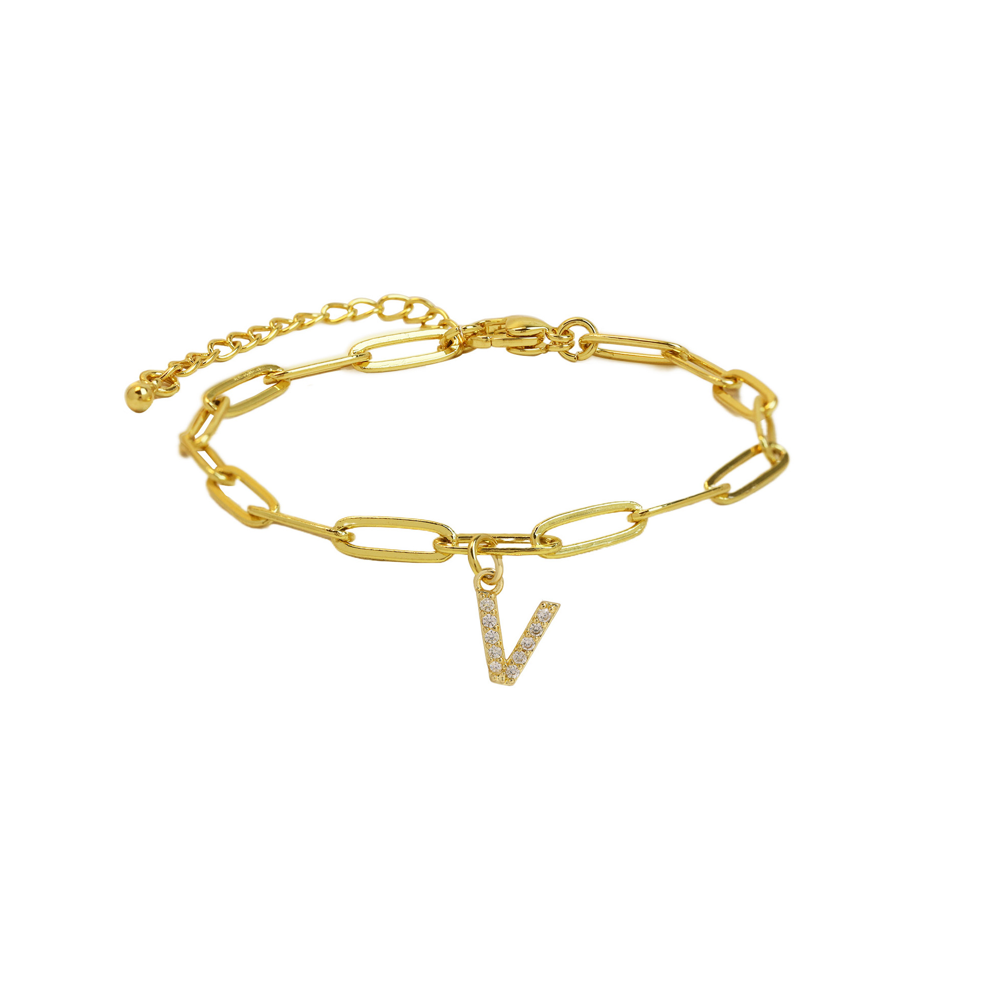 Dainty Letter Link Bracelet 28