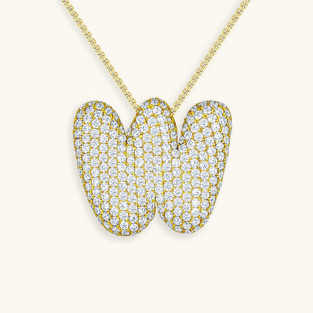 Bubble Initial Diamond Necklace 54