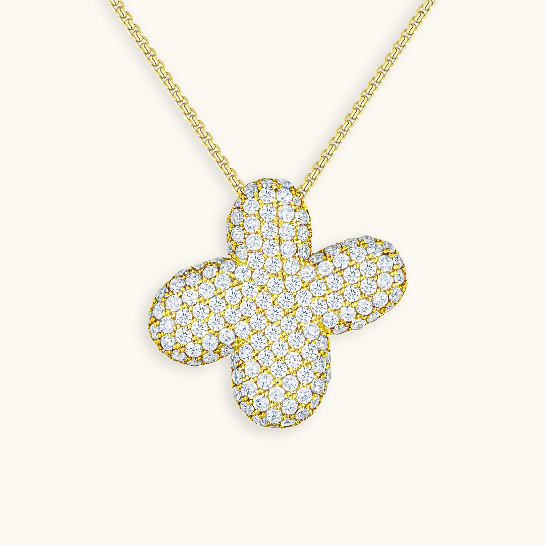 Bubble Initial Diamond Necklace 56