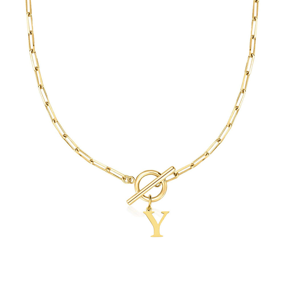 Signature Letter Lock Necklace 57