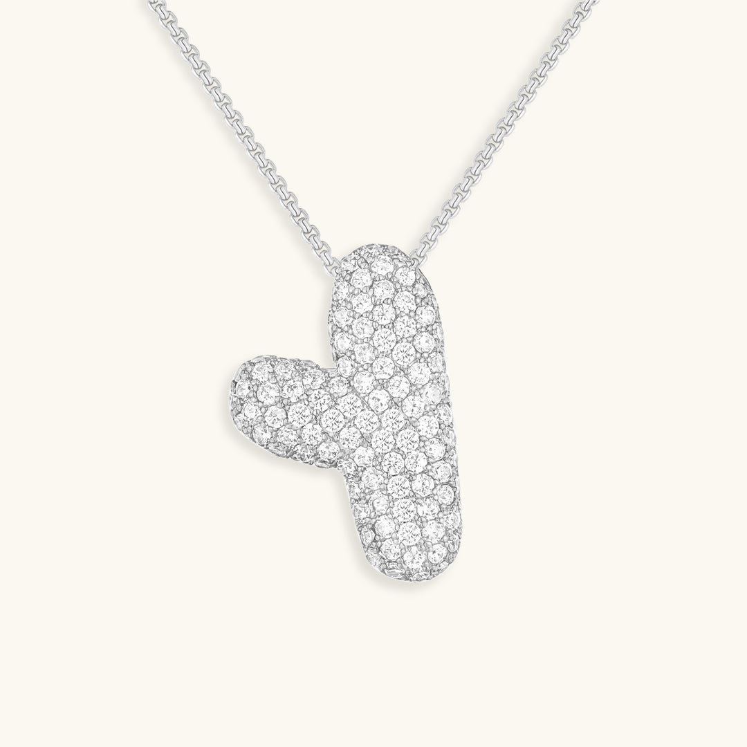 Bubble Initial Diamond Necklace 59