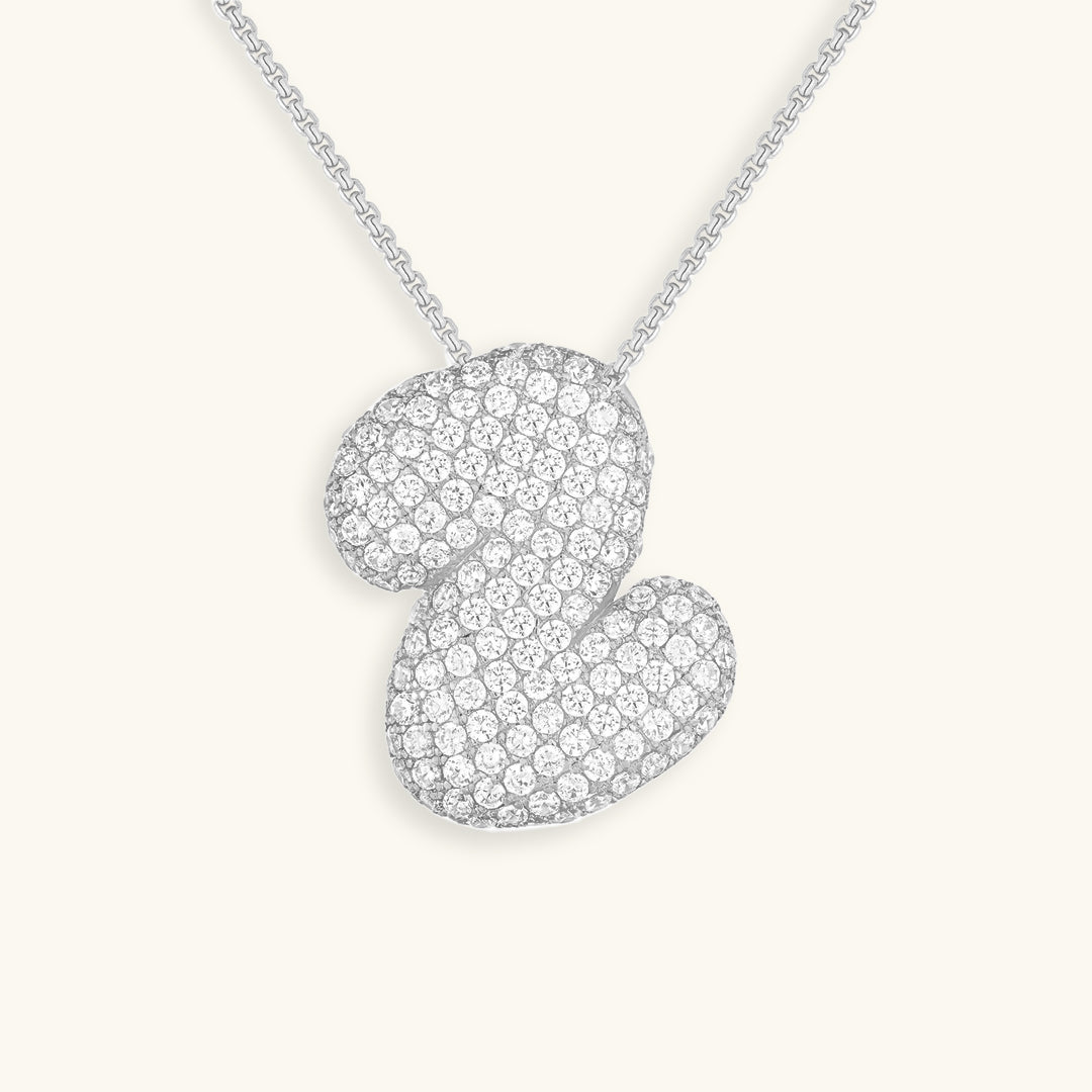 Bubble Initial Diamond Necklace 61