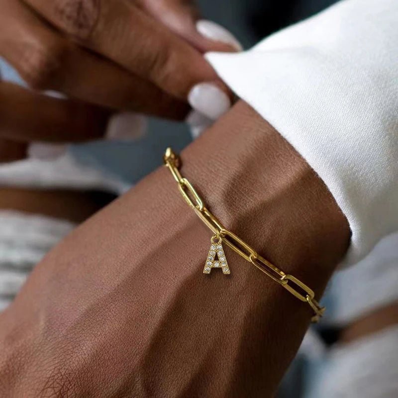 Dainty Letter Link Bracelet